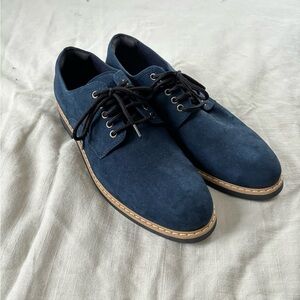Will’s vegan store blue vegan suede signature derbys size 11